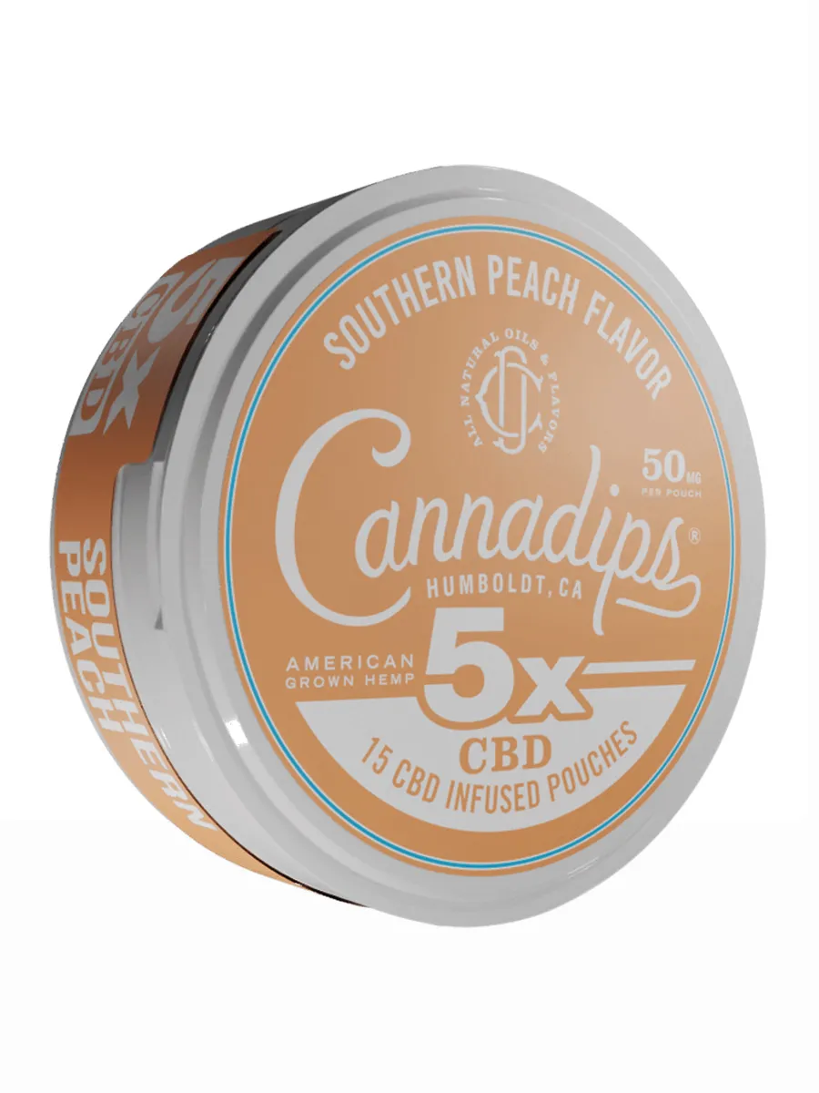 Southern Peach Cannadips 5X CBD Infused Pouches 15ct 750MG