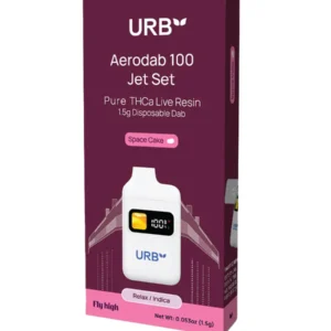 Space Cake URB Aerodab 100 Jet Set Pure THCA Live Resin Disposable 1.5G