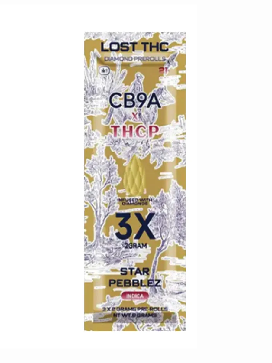 Star Pebblez Lost THC CB9A x THCP Diamond Pre-Rolls 3x2G