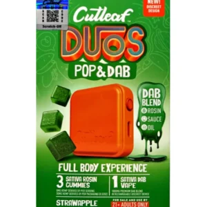 Strawapple Cutleaf Duos Pop & Dab Vape 1ct x Gummies 3ct