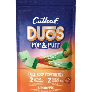 Strawapple Cutleaf Duos Pop & Puff THCA Pre-Rolls & Gummies 2ct