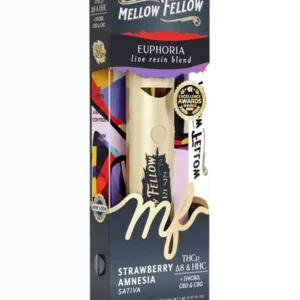 Strawberry Amnesia Mellow Fellow Euphoria Live Resin Blend Disposable 2ml
