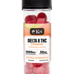 Strawberry Banana Koi Delta 8 THC Extra Strength Gummies 1500mg