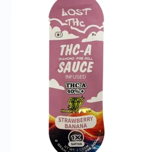 Strawberry Banana Lost THC THCA Sauce Infused Pre-Roll 1 x 2G