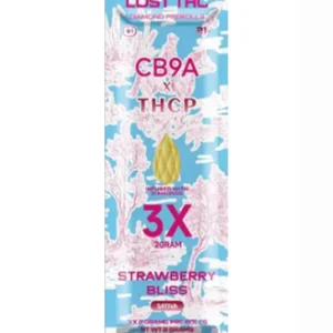 Strawberry Bliss Lost THC CB9A x THCP Diamond Pre-Rolls 3x2G