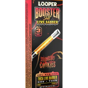 Strawberry Cookies Looper THCA Live Badder Booster Shot Syringe 3G