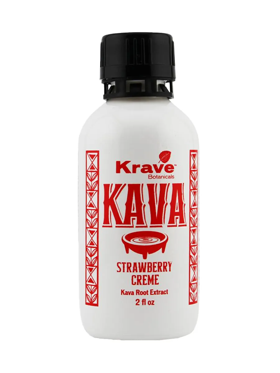 Strawberry Creme Krave Botanicals Kava Root Extract 2fl oz