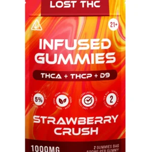 Strawberry Crush Lost THC THCA+THCP+D9 Infused Gummies 2ct