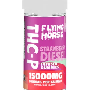 Strawberry Diesel Flying Horse THCP Infused Gummies 15000MG 15ct