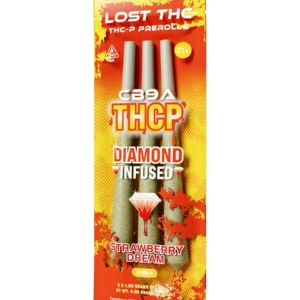 Strawberry Dream Lost THC CB9 THCP Diamond Infused Pre-Rolls 3ct
