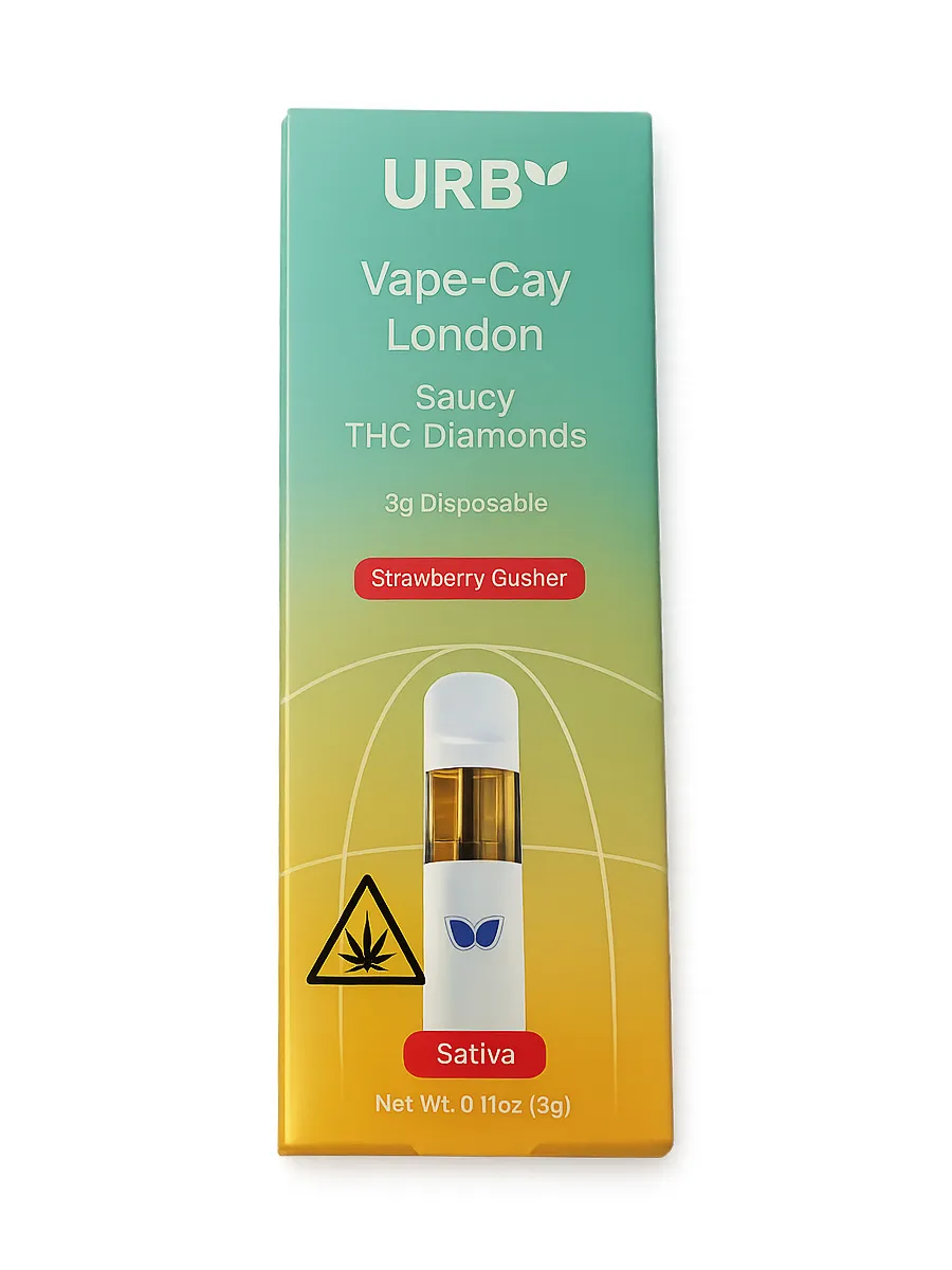 Strawberry Gusher URB Vape-Cay London Disposable 3G