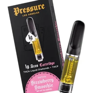 Strawberry Smoothie Pressure LA Aces THCA+THCP Cartridge 1G