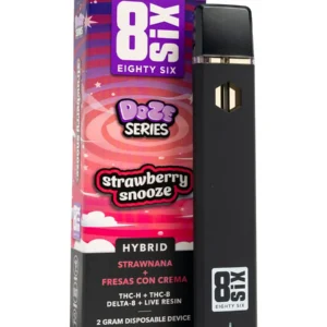 Strawberry Snooze 8SIX Doze Series THC-H Disposables 2G