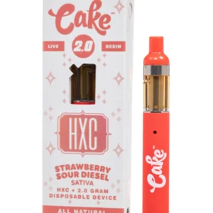 Strawberry Sour Diesel Cake HXC Live Resin Disposable 2G