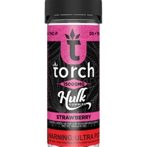 Strawberry Torch Live Resin D9 + THCP Hulk Gummies 15000MG