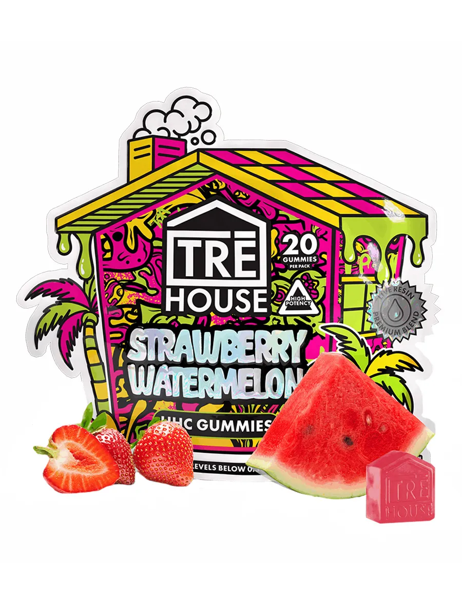 Strawberry Watermelon Tre House D9 + CBD Gummies 400mg
