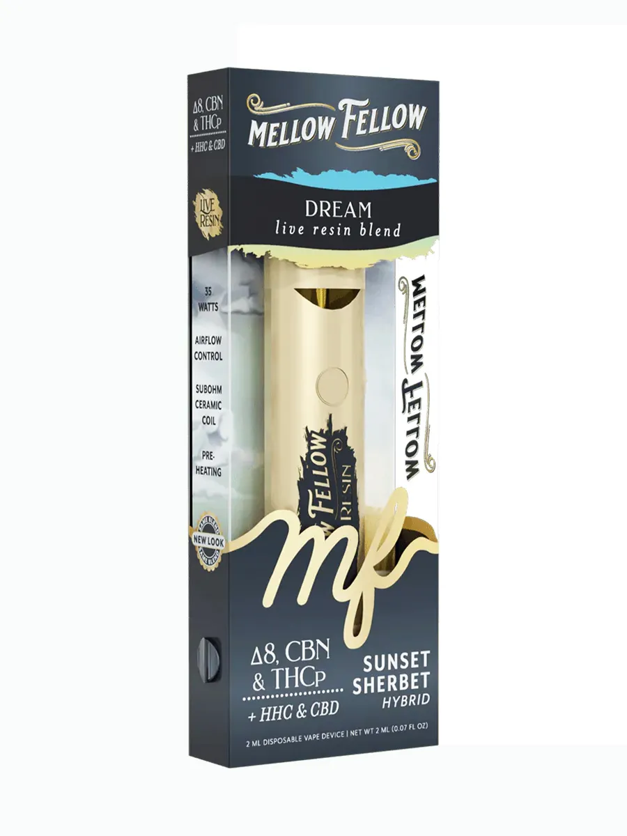 Sunset Sherbet Mellow Fellow Dream Live Resin Blend Disposable 2ml