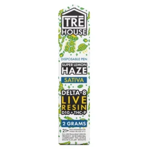 Super Lemon Haze Tre House Live Resin D8+D10+THCP Vape 2G