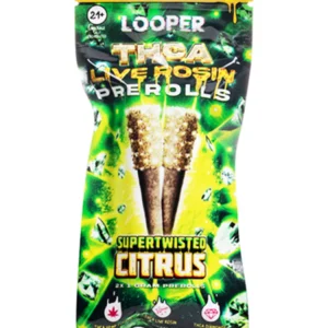 Supertwisted Citrus Looper THCA Live Rosin Prerolls 2G