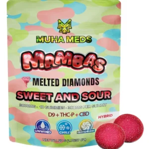 Sweet & Sour Muha Meds Mambas Melted Diamonds Gummies 3G 10ct