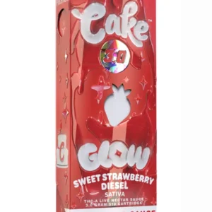 Sweet Strawberry Diesel Cake Glow THC-A Disposable 3G