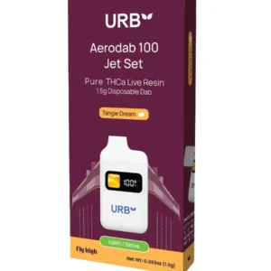 Tangie Dream URB Aerodab 100 Jet Set Pure THCA Live Resin Disposable 1.5G