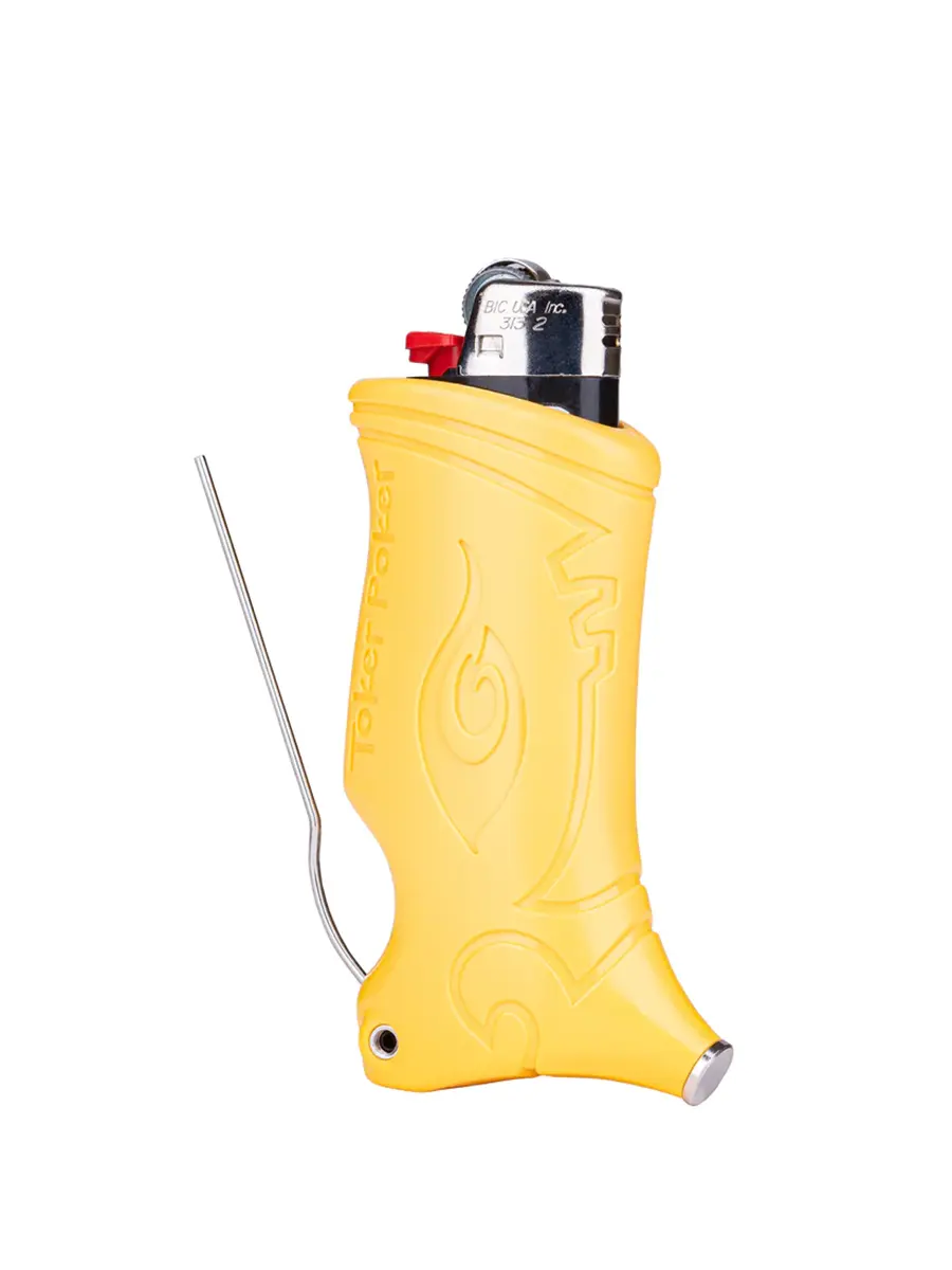 Yellow Toker Poker Bic Standard Lighter