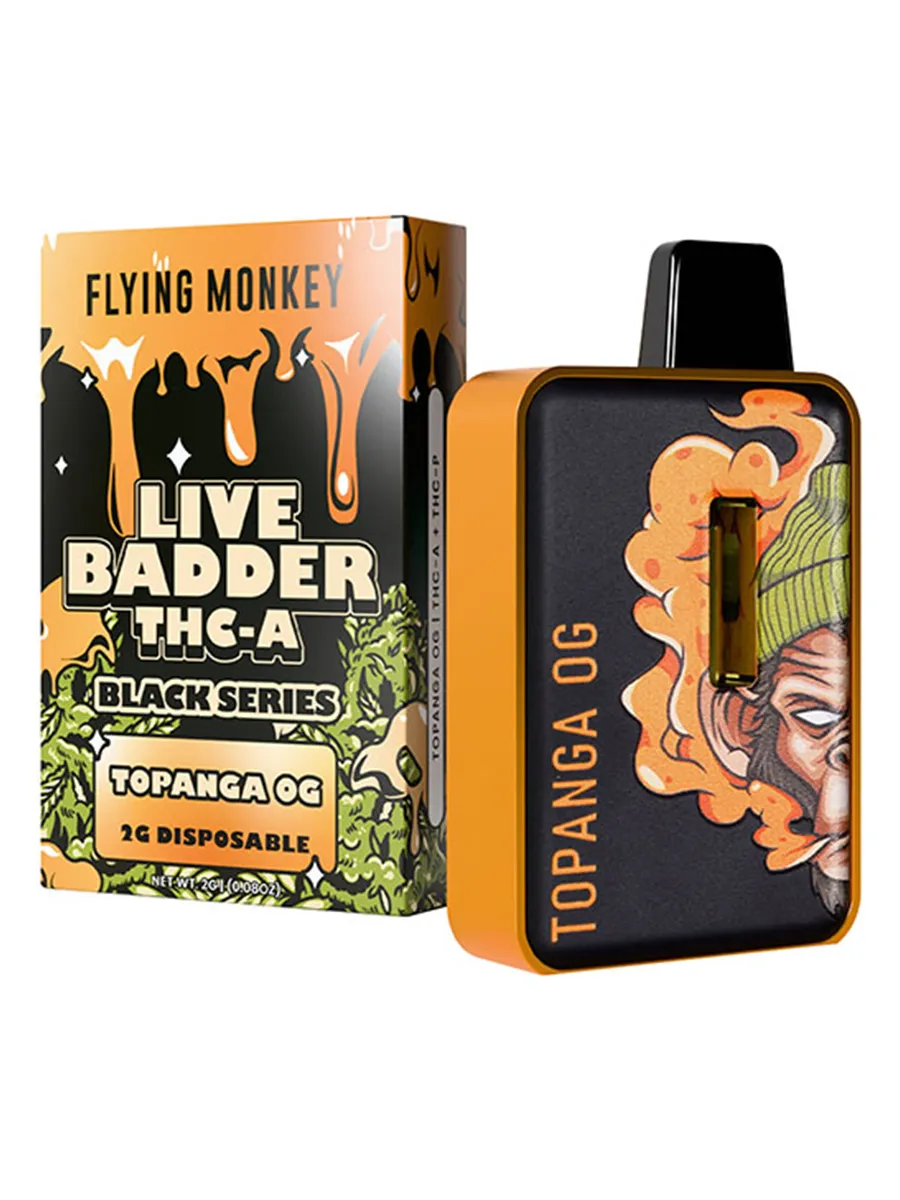 Topanga OG Flying Monkey Live Badder THCA Black Series Disposable 2G