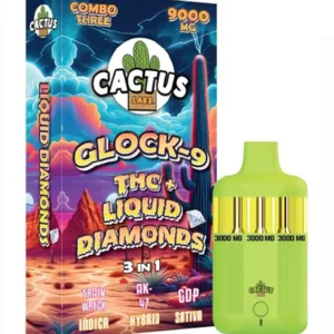 Train Wreck | AK-47 | GDP Cactus Labs Glock 9 THC + Liquid Diamonds 3in1 Vape 9000mg