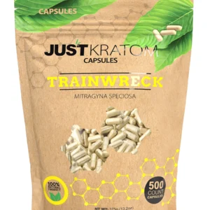 Trainwreck Just Kratom Mitragyna Speciosa Capsules 500ct