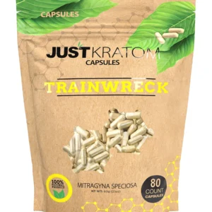 Trainwreck Just Kratom Mitragyna Speciosa Capsules 80ct