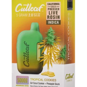 Tropical Cookies Cutleaf 2.0 CBD THC Live Rosin Vape 5G