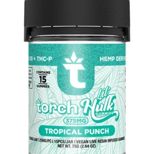 Tropical Punch Torch Lil Hulk HHC | D9 | THCP Gummies 375mg 15ct