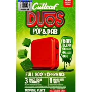 Tropical Runtz Cutleaf Duos Pop & Dab Vape 1ct x Gummies 3ct