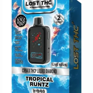 Tropical Runtz Lost THC CB9A x THCP Liquid Diamond Live Resin Disposable 2G