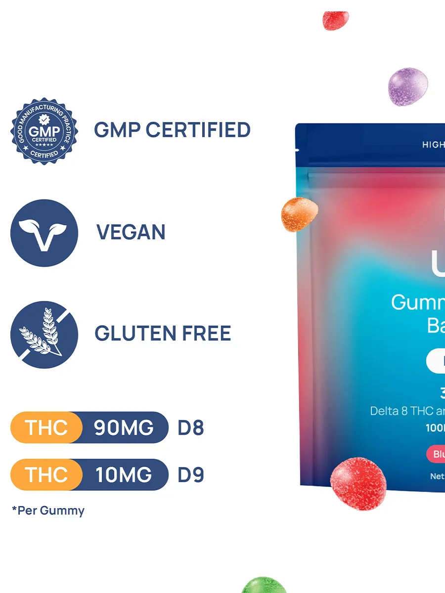 Island Peach URB Gummy Getaway Barbados Delta 8/9 Gummies 3500MG - Image 2
