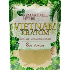 Vietnam Green Vein Mitragyna Speciosa Remarkable Herbs Kratom Powder 8oz Bag