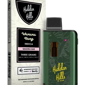 Wanana Bang Hidden Hills Quadra Bar Disposable 3G