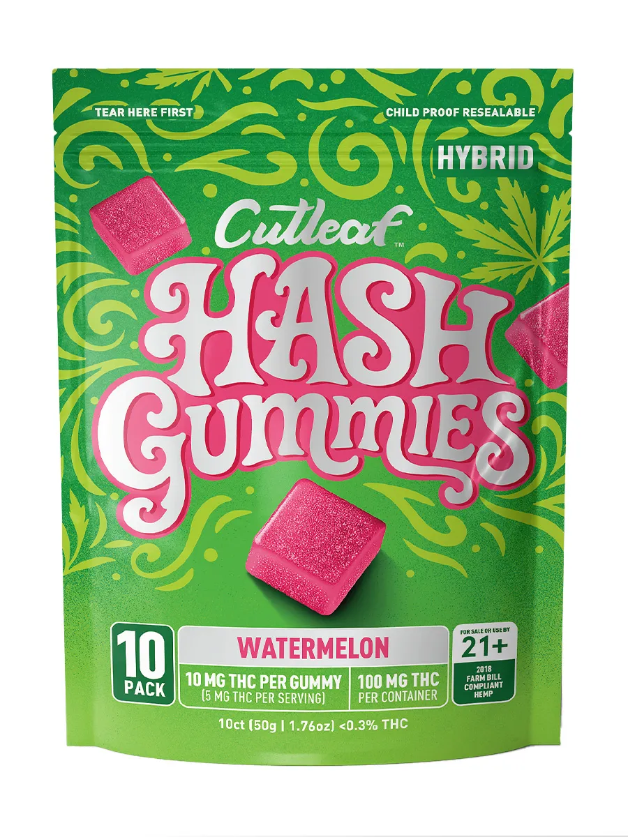 Watermelon Cutleaf Hash Delta 9 Gummies 10ct
