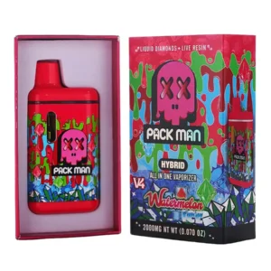 Watermelon Ice Pack Man V4 Liquid Diamonds Live Resin Vaporizer 2000MG