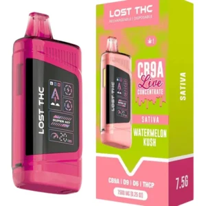 Watermelon Kush Lost THC CB9A Live Concentrate V2 Disposable 7.5G
