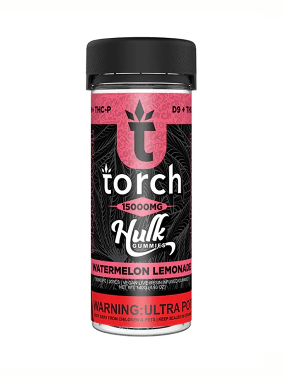 Watermelon Lemonade Torch Live Resin D9 + THCP Hulk Gummies 15000MG