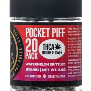 Watermelon Skittlez Piff Stixs THCA Pocket Piff Pre-Rolls 20ct