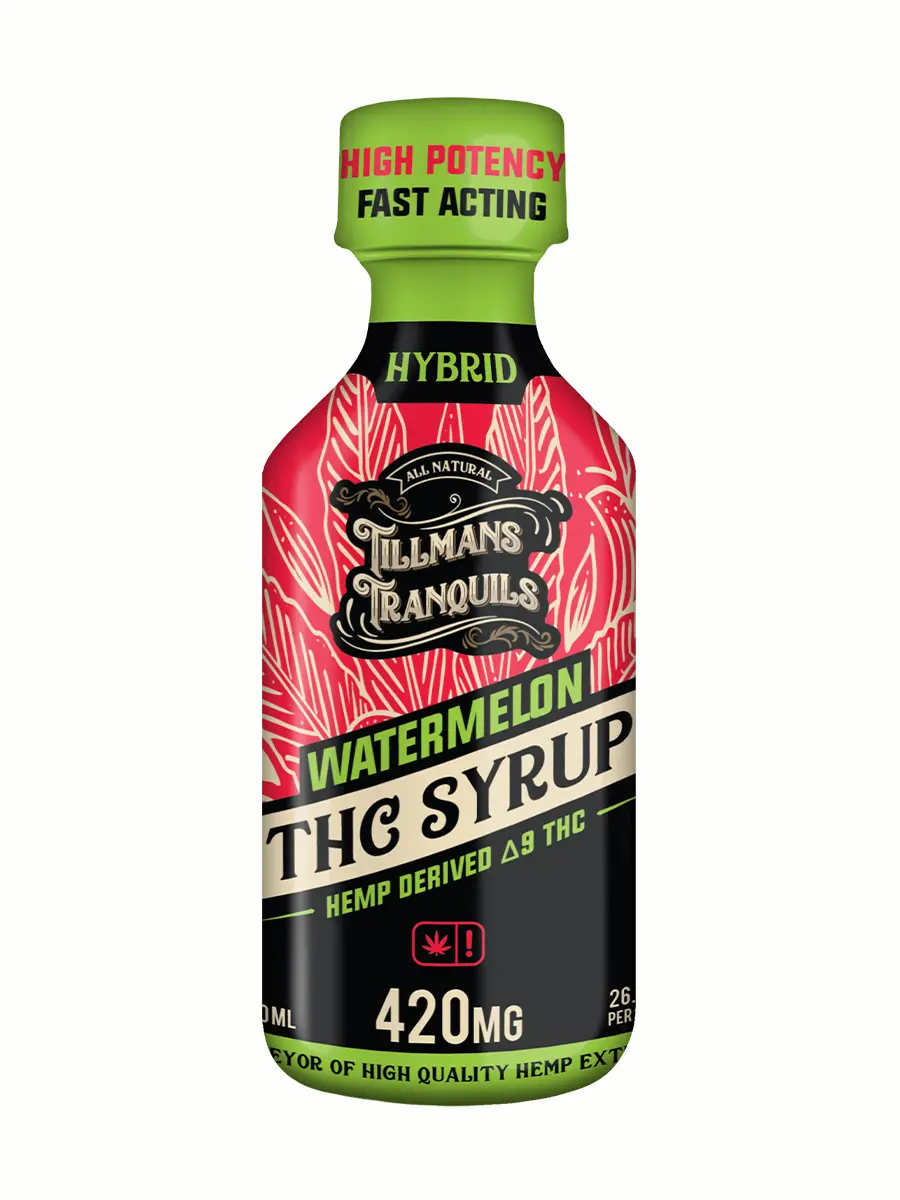 Watermelon Tillmans Tranquils Delta 9 THC Syrup 420MG