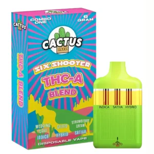 Wedding Cake | Gelato | Strawberry Cream Cactus Labs Six Shooter THC-A Blend Disposable 6G
