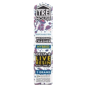 Wedding Crasher Tre House Live Resin D8+D10+THCP Vape 2G