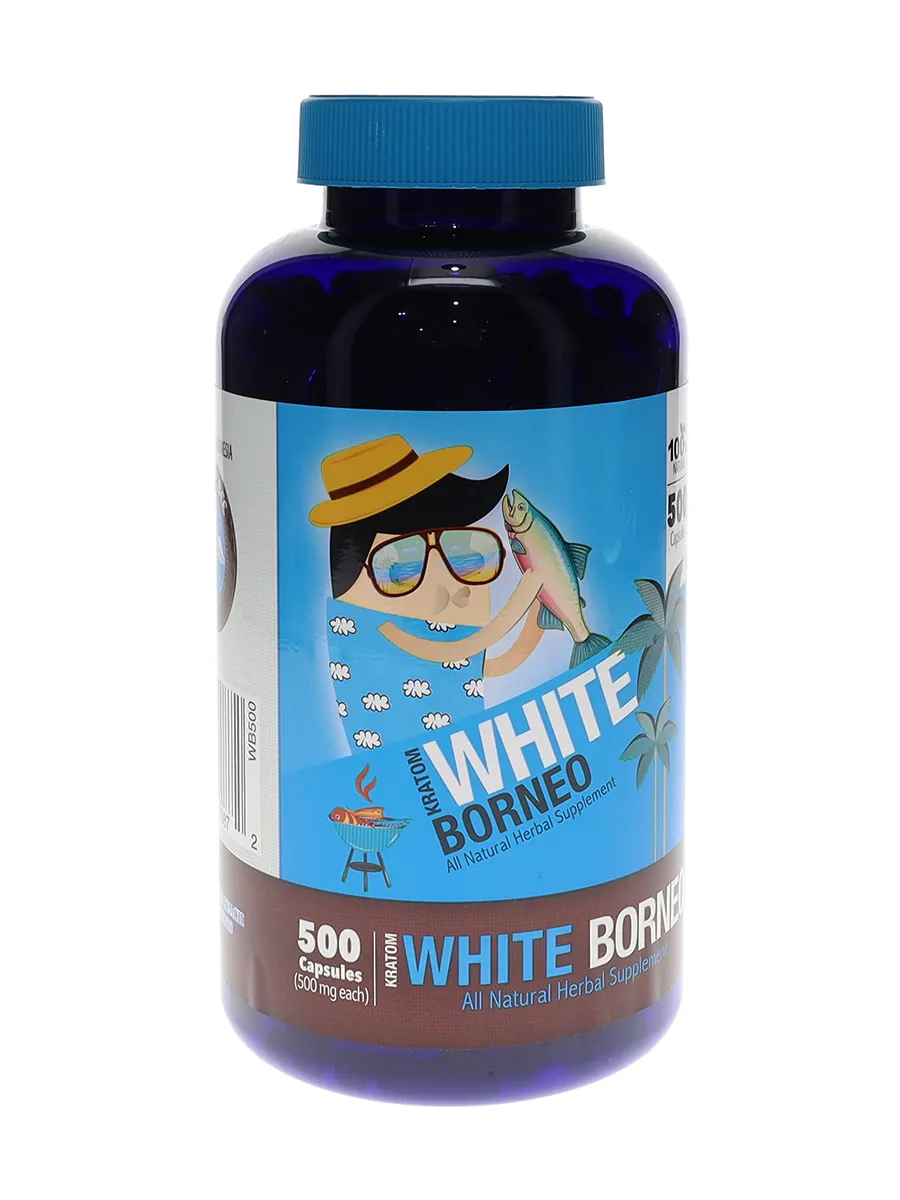 Bumble Bee White Borneo Kratom Capsules 500ct