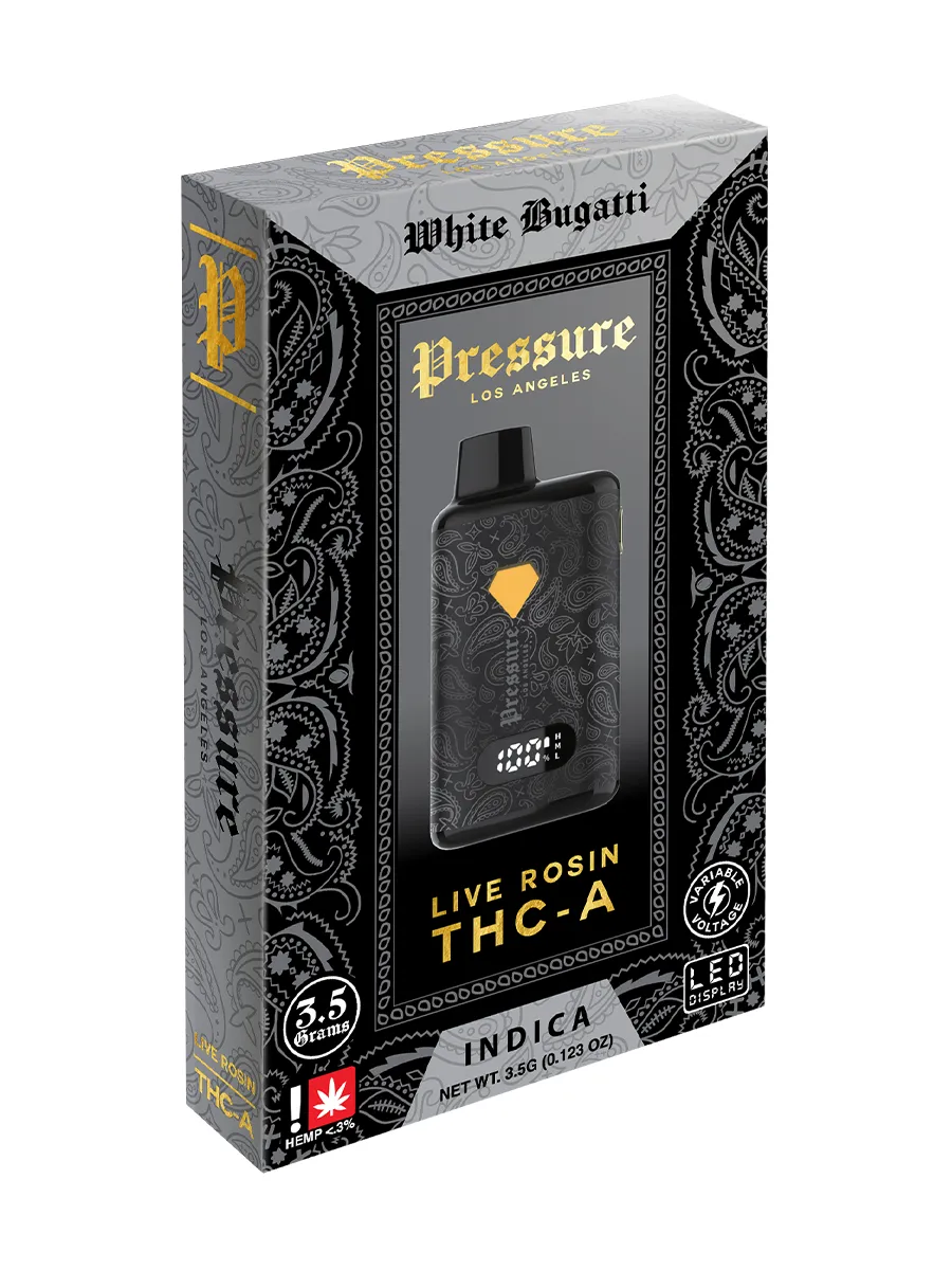 White Bugatti Pressure Live Rosin THC-A Disposable 3.5G