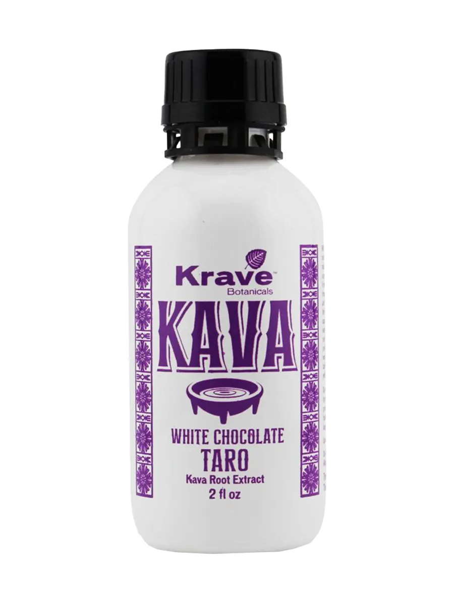 White Chocolate Taro Krave Botanicals Kava Root Extract 2fl oz
