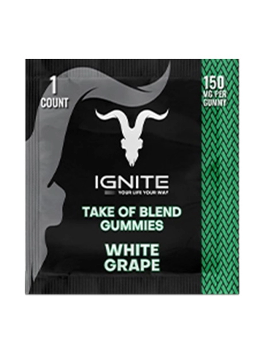 White Grape Ignite Take of Blend Gummies 150mg